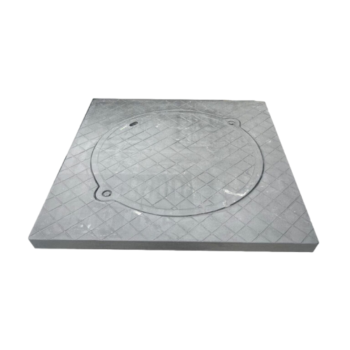 Nắp hố ga Composite ngăn mùi khung dương nắp tròn1